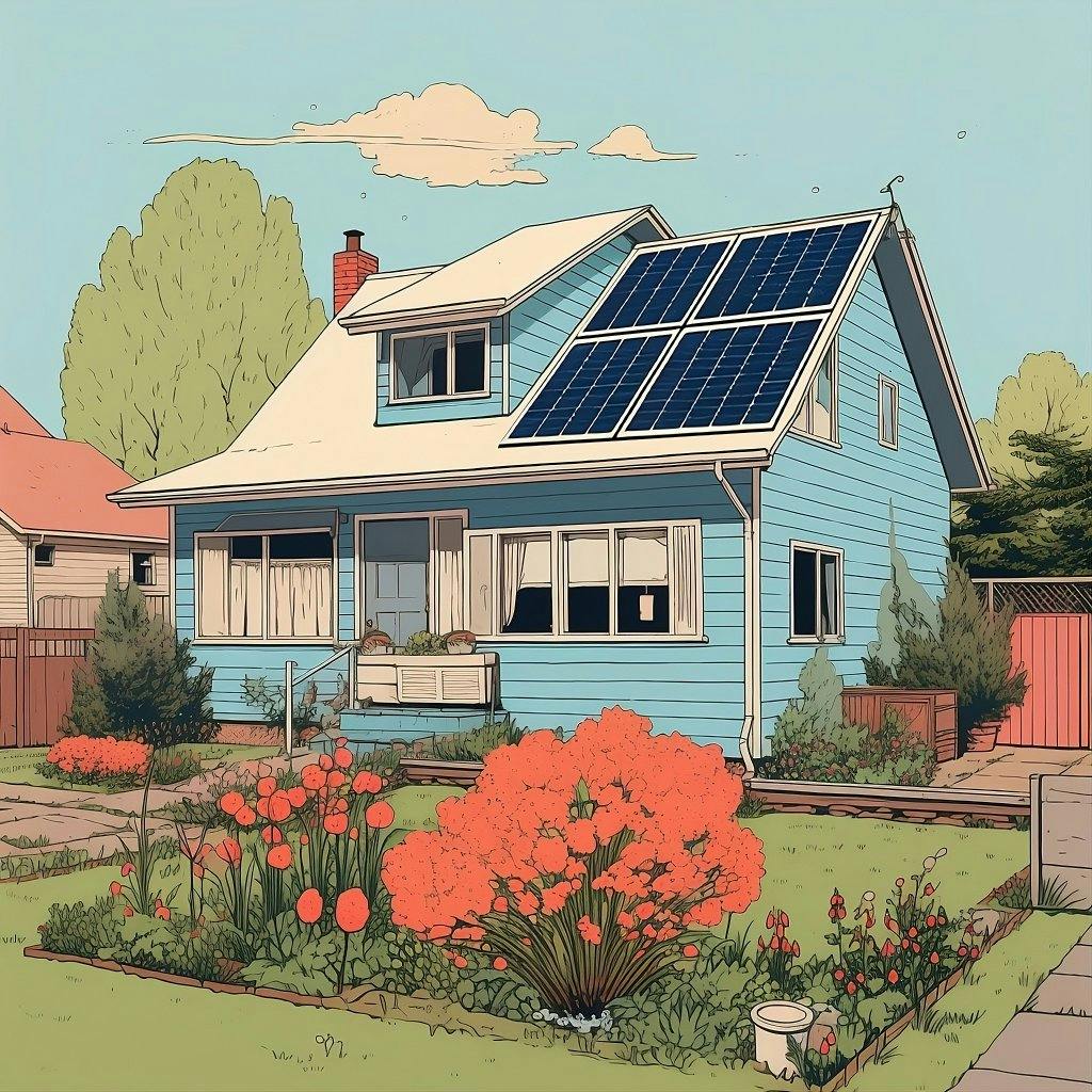 Haus mit Garten, Solaranlage